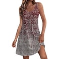 thumbnail image 1 of Edvintorg Dresses For Women 2024 Summer Casual Tshirt Dress Vintage Loose Sleeveless Beach Sundresses With Pockets, 1 of 5
