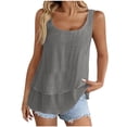 thumbnail image 1 of Edvintorg Dressy Tops for Women Summer Double Lined Loose Casual Business Blouses Cute Trendy Vacation Sleeveless Shirts 2026, 1 of 8