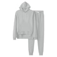 thumbnail image 1 of Edvintorg Fall Winter Lounge Sets for Women Fashion Solid Color Casual Outfits Long Sleeved Pocket Sweatshirts and Pants Suits Sportswear Womens Sets 2 Piece Outfits, 1 of 4