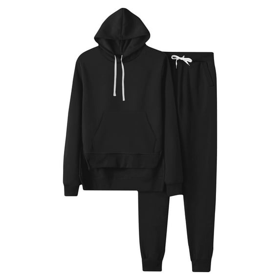 Edvintorg Fall Winter Lounge Sets for Women Fashion Solid Color Casual Outfits Long Sleeved Pocket Sweatshirts and Pants Suits Sportswear Womens Sets 2 Piece Outfits