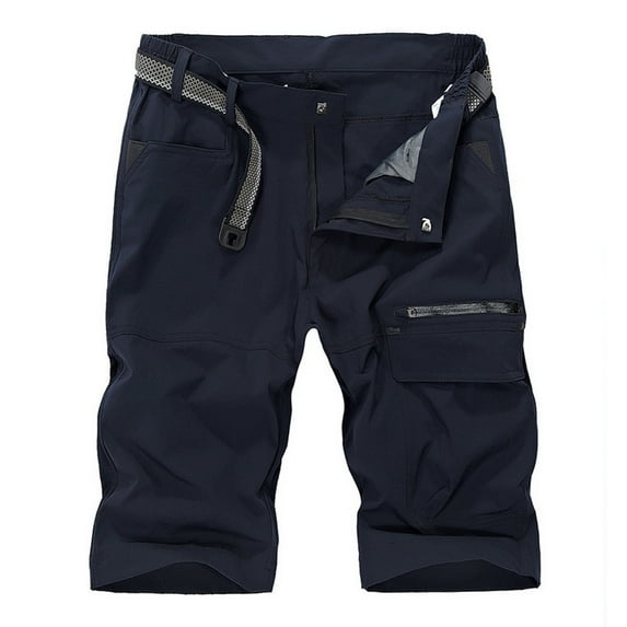 Edvintorg Fashion Cargo Shorts For Men Clearance Summer Casual Plus Size Men Shorts Mid-Waist Multi-Pocket Slim Five-Piece Shorts Mens Clothes