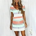 thumbnail image 1 of Edvintorg Fashion Striped Jumpsuits For Women Summer Casual Short Sleeve Short Pants Jumpsuits Loose Fit Rompers Jumpsuit With Pockets, 1 of 5