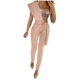 thumbnail image 1 of Edvintorg formal Jumpsuits for Women Fashion Printed Summer Sleeveless Backless Loose Long Playsuits Rompers Jumpsuit with Bandage, 1 of 7