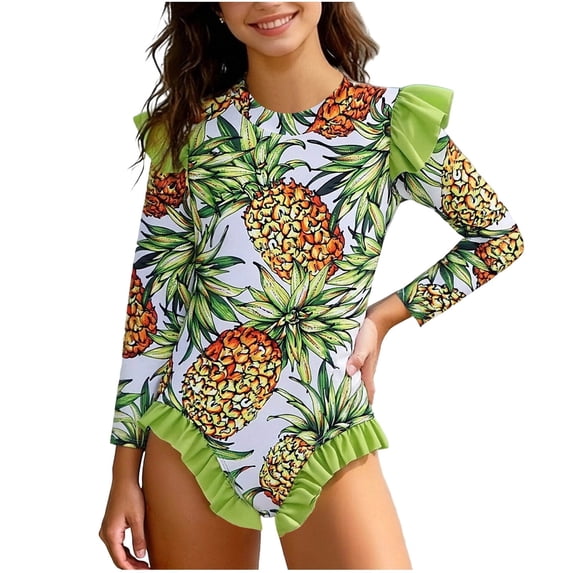 Edvintorg Girls Bathing Suit Tummy Control One Piece Swimsuit Athletic Swimwear Girls Clothes Size 2-12