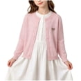 thumbnail image 1 of Edvintorg Girls Cardigan Long Sleeve School Uniform Knit Sweater Outerwear for Kids Button Up Cardigan Sweaters 1-15 Years, 1 of 7