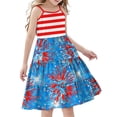 thumbnail image 1 of Edvintorg Girls Dresses Independence Day 4Th Of July A Line Sundress Summer Holiday Adjustable Straps Party Dresses Size 3-14, 1 of 9