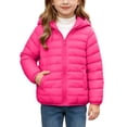 thumbnail image 1 of Edvintorg Girls Fleece Jacket Long Sleeve Loose Casual Zip up Coat Solid Color Hooded Puffer Outerwear with Pocket Teenage Girl Clothes Size 4-15, 1 of 9