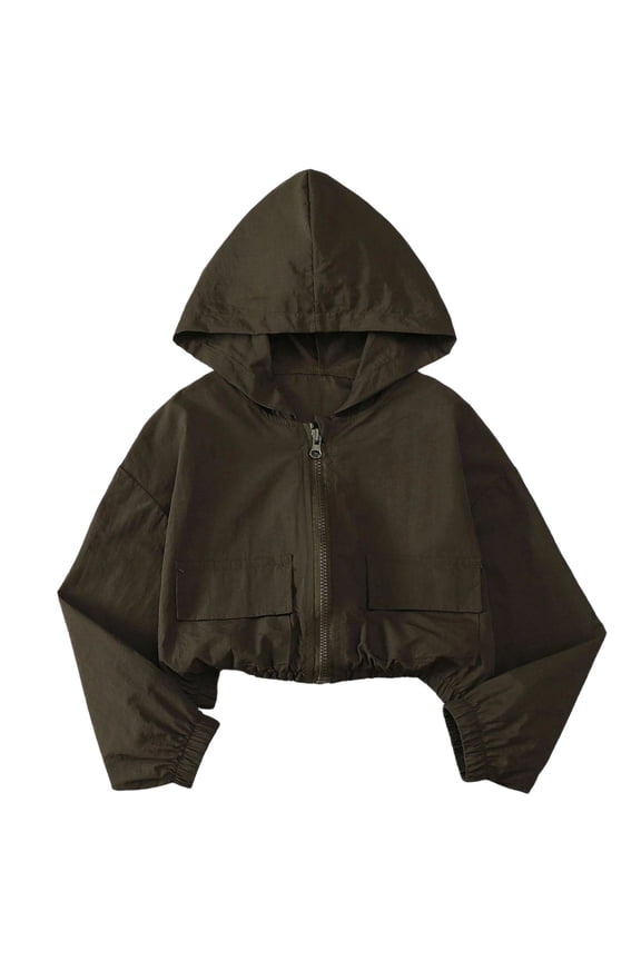 Girls' Outerwear Jackets & Coats Sun Protection Jacket Hooded Cooling Shirt Athletic Coat with Pocket Size 5-14