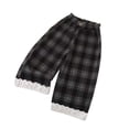thumbnail image 1 of Edvintorg Girls Pants Winter 2026 Fashion Plaid Elastic Wasit Lace Wide Leg Baggy Pants Kids Clothes Girls 1-14 Years, 1 of 7