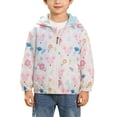 thumbnail image 1 of Edvintorg Girls Rain Jacket Cute Printed Lightweight Long Sleeve Waterproof Zip up Hooded Raincoat with Pocket Kids Clothes Girls Size 1-9, 1 of 9