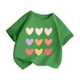 thumbnail image 1 of Edvintorg Girls Shirts Cute Printed Short Sleeve Crewneck Casual Cotton T-Shirts for Girls Summer Basic Tee Tops Kids Clothes Girls 2-14 Years, 1 of 5