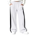 thumbnail image 1 of Edvintorg Girls Sweatpants Color Block Elastic Waisted Casual Jogger Fleece Loose Wide Leg Workout Pant with Pocket Clothes for Teen Girls Size 5-15, 1 of 9