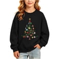 thumbnail image 1 of Edvintorg Girls Sweatshirt Christmas Printed Long Sleeve Fleece Pullover Top Loose Casual Sweatshirts Teen Girl Clothes Size 2-15, 1 of 9