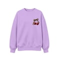 thumbnail image 1 of Edvintorg Girls Sweatshirts Cute Printed Long Sleeve Loose Pullover Top Solid Color Crew Neck Casual Sweatshirt Little Girls Clothes Size 1-13, 1 of 7