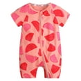 thumbnail image 1 of Edvintorg Infant Girl Clothes Cute Printed Short Sleeve Cotton Rompers Jumpsuit Summer Comfortable Breathable Clothes Newborn Onesies with Zipper, 1 of 2