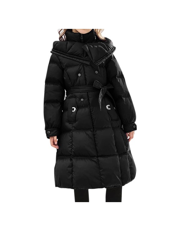 Jackets for Girls Winter 2025 Fashion Solid Color Hooded Thickened Mid Length Down Jacket with Zipper 5-16 Years Teenage Girls' Clothing