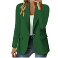thumbnail image 1 of Edvintorg Jackets for Women Trendy 2025 Solid Color Casual Business Open Front Long Sleeve Lapel Office Blazer Jacket Fall Winter Clothing for Women, 1 of 6