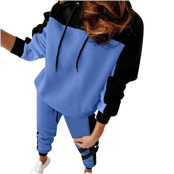 Edvintorg Jogger Sets for Women 2 Piece Casua Loungwear Long Sleeve Sweatshirt Long Pant Set Sweatsuits Tracksuits