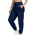thumbnail image 1 of Edvintorg Joggers for Women Lightweight Breathable Sports Casual Pants with Drawstring Solid Color Elastic Waist Trousers Womens Sweatpants Navy S, 1 of 7