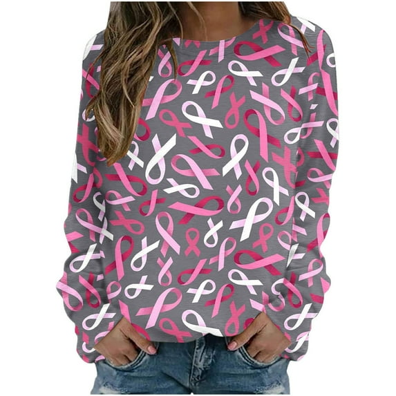 Edvintorg Kawaii Crewneck Sweatshirts Women's Casual Long Sleeve Printed Pullover Tops Fall Sweatshirts for Women