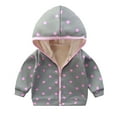 thumbnail image 1 of Edvintorg Kids Coat and Jacket Boys Girls Cute Printing Long Sleeve Hooded Sweatshirt Winter Casual Keep Warm Jackets Kids Sportswear 6M-4Y Children's Outerwear, 1 of 3