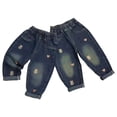 thumbnail image 1 of Edvintorg Kids Jeans Girls Clearance Fashion Cute Sweet Printed Elastic Waist Casual Denim Pants Trousers with Pocket 8Months-6Years Kids Clothes Girls, 1 of 3