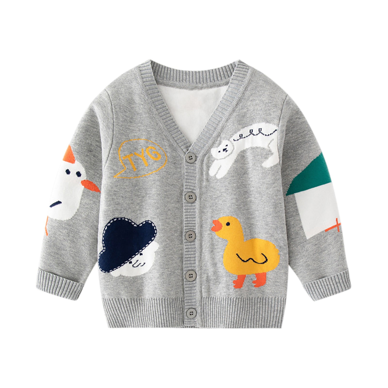 Edvintorg Kids Sweaters Girls Fashion Cartoons Printing Casual Long ...