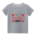 thumbnail image 1 of Edvintorg Kids T Shirts For Boys Clearance Fashion Cute Valentine's Day Heart Print Round Neck Short Sleeve Tees Top Summer Kids Clothes Girls Kids Clothes, 1 of 5