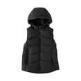 thumbnail image 1 of Edvintorg Kids Vest Boys Girls Solid Color Winter Thick Warm Down Jacket with Zipper Sleeveless Casual Hooded Waistcoat Children's Outdoor Outerwear, 1 of 3