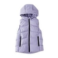 thumbnail image 1 of Edvintorg Kids Vest Boys Girls Solid Color Winter Thick Warm Down Jacket with Zipper Sleeveless Casual Hooded Waistcoat Children's Outdoor Outerwear, 1 of 3