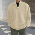 thumbnail image 1 of Edvintorg Korean Streetwear Men's Half Zipper Sweatshirts Solid Color Stand-Up Collar Long Sleeve Blouse Shirt Casual Oversized Sweatshirt, 1 of 6