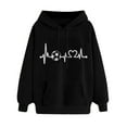 thumbnail image 1 of Edvintorg Korean Streetwear Sweatshirt Clearance Women's Winter Hooded Sweatshirt Kawaii Printed Long Sleeve Comfortable Casual Pullover Tops, 1 of 3