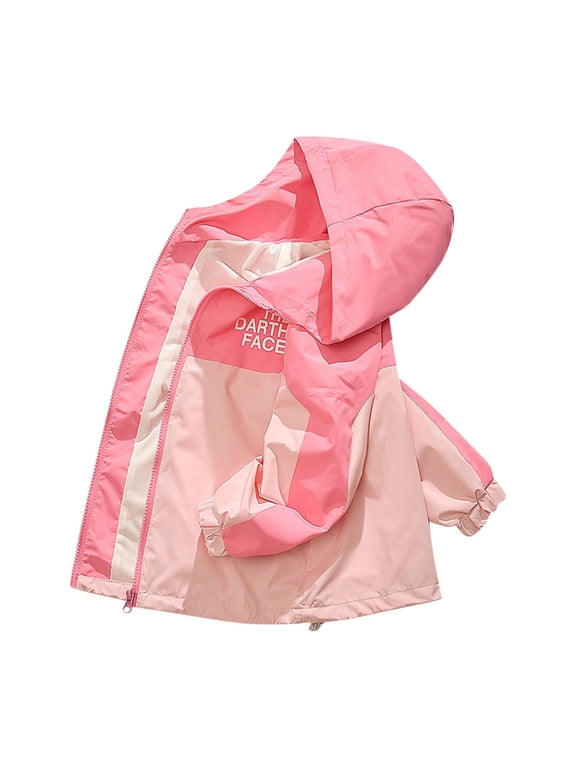 Lightweight Jacket for Girls Fall Winter Outdoor Long Sleeve Casual Sports Hoodies Children's Outerwear with Zipper 3-15 Years
