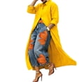 thumbnail image 1 of Edvintorg Long Cardigans for Women Plus Size Long Sleeve Turndown Collar Button Down Cardigan Womens Clothes S-5XL Yellow, 1 of 7
