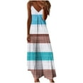 thumbnail image 1 of Edvintorg Long Dresses for Women Patchwork Printing V-Neck Camis Sleeveless Casual Fold Maxi Dresses Summer Vacation Dresses for Women 2025, 1 of 5