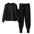 thumbnail image 1 of Edvintorg Lounge Sets for Women 3 Piece Travel Outfits Shawl Coat Tank Top and Wide Leg Pants Fall Winter Matching Sets Women Clothing, 1 of 3
