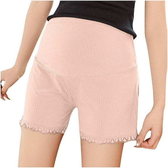 Edvintorg Maternity Clothes Fashion Solid Color Elastic Waist Casual Adjustable Mayernity Shorts Pants Maternity Underwear Loungewear Pregnancy Shorts Comfy