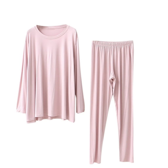 Edvintorg Maternity Pajama Set Women Fall Winter Maternity Clothes Solid Color Long Sleeve Casual Blouse and Pants Cute Sleepwear Lounge Set Pregnancy Clothes for Women