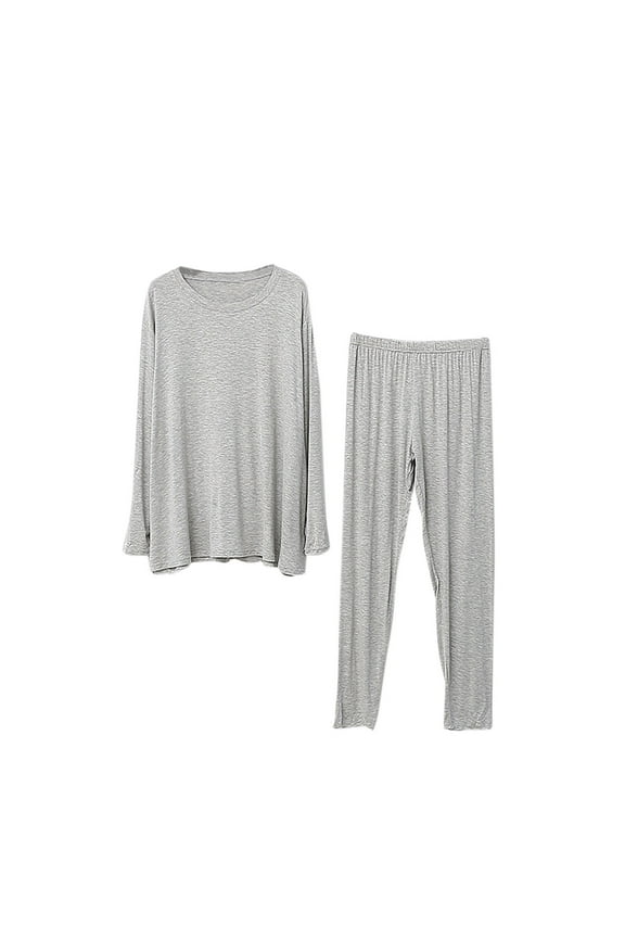 Maternity Pajama Set Women Fall Winter Maternity Clothes Solid Color Long Sleeve Casual Blouse and Pants Cute Sleepwear Lounge Set Pregnancy Clothes for Women