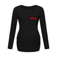 thumbnail image 1 of Edvintorg Maternity Shirts Long Sleeve Women Valentine's Day Gifts Fashion Solid Color Heart Printed Womens Pregnancy Clothes, 1 of 6