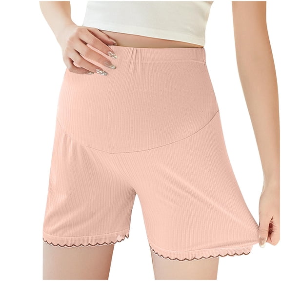 Edvintorg Maternity Shorts Fashion Solid Color Elastic Waist Casual Adjustable Shorts Pants Maternity Underwear Loungewear Pregnancy Shorts Comfy