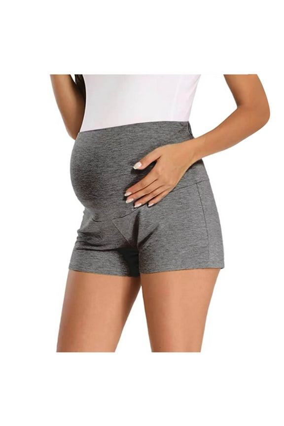 Maternity Shorts Over Belly High Waisted Workout Running Casual Lounge Pregnancy Biker Shorts Summer Maternity Athletic Shorts