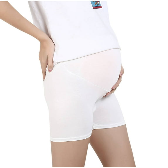 Edvintorg Maternity Shorts Women Fashion Solid Color Casual Breathable High Waist Support Elasticity Pregnancy Leggings Shorts Shorts for Pregnant Women