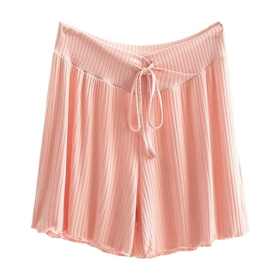 Edvintorg Maternity Shorts Women Solid Color Elastic Waist Casual Bandage Shorts Pants Plus Size Loungewear Pregnancy Shorts Comfy