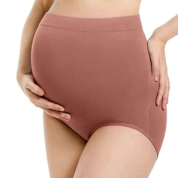 Edvintorg Maternity Underwear Women's Over The Bump Maternity Panties High Waist Full Coverage Pregnancy Underwear