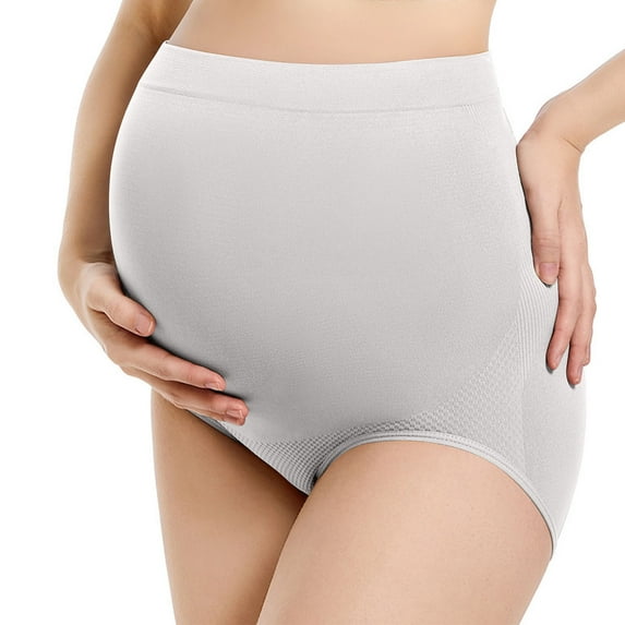 Edvintorg Maternity Underwear Women's Over The Bump Maternity Panties High Waist Full Coverage Pregnancy Underwear