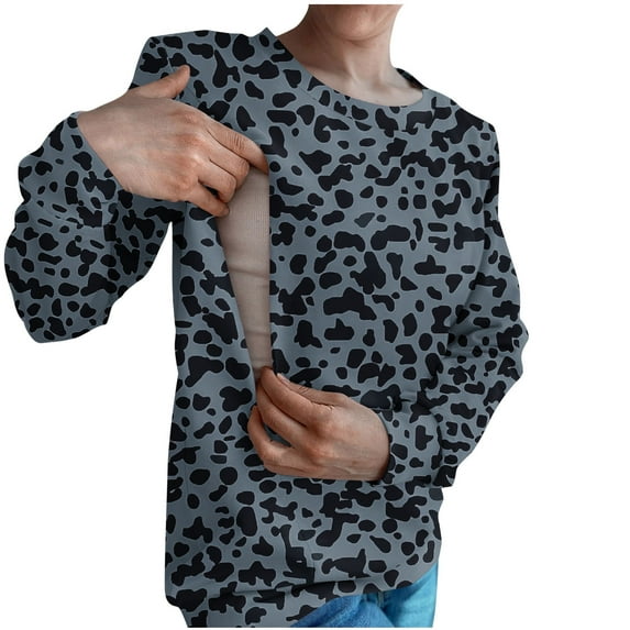 Edvintorg Maternity Winter Clothes Casual Long Sleeve Nursing Shirts for Breastfeeding with Zipper Pregnancy Clothes for Women