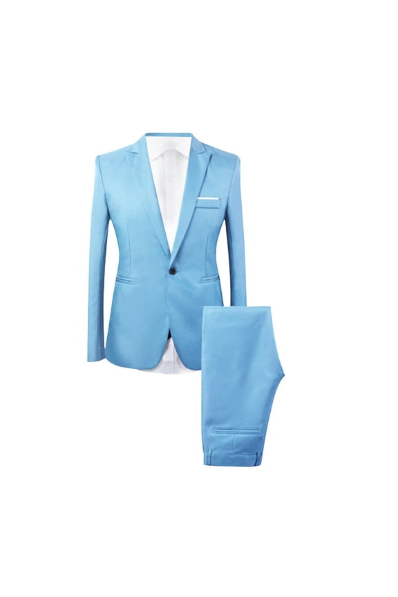 Men's Slim Fit Suit One Button 3-Piece Blazer Dress Business Wedding Party Jacket Shirt & Pant Set Plus Size Fasion Suits Men Clothing
