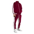 thumbnail image 1 of Edvintorg Men'S Tracksuit Athletic Sports Casual Full Zip Sweatsuit Fashion Color Block Velvet 2 Pieces Sweat Suits Long Sleeve Outfit Jogging Suits Set On Clearance, 1 of 7