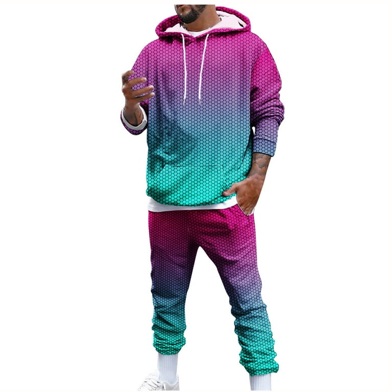 Edvintorg Men S Tracksuits 2 Piece Outfits Printing Sweatsuits For Men Casual Hoodie Sports Jogging Suits Sets Fashion Hip Hop Mens Designer Clothes On Clearance Walmart